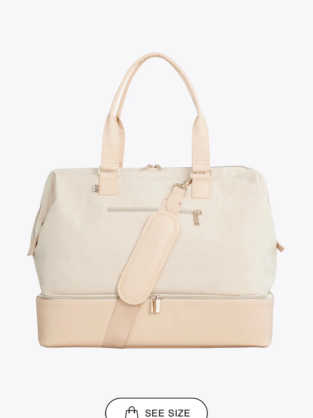 BEIS Weekender Bag In Beige - Picture 5 of 5